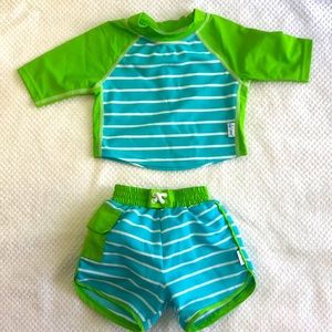 iPLAY 6 month rashgaurd & swim trunk set